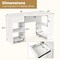 White Engineered Wood L-Shaped Computer Desk with Drawer and Storage Shelves